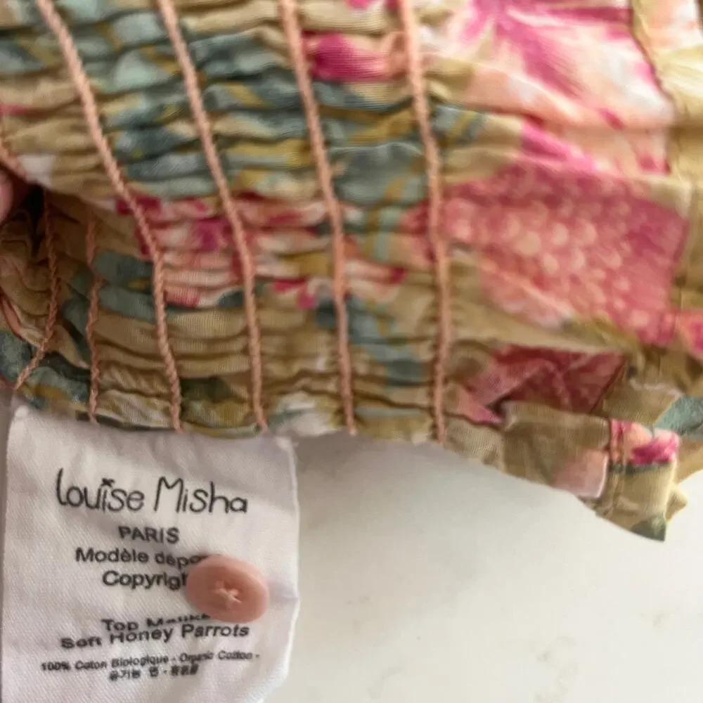 Louise Misha Malika Patchouli Floral Smocked Tank Embroidered Shorts Set 4Y